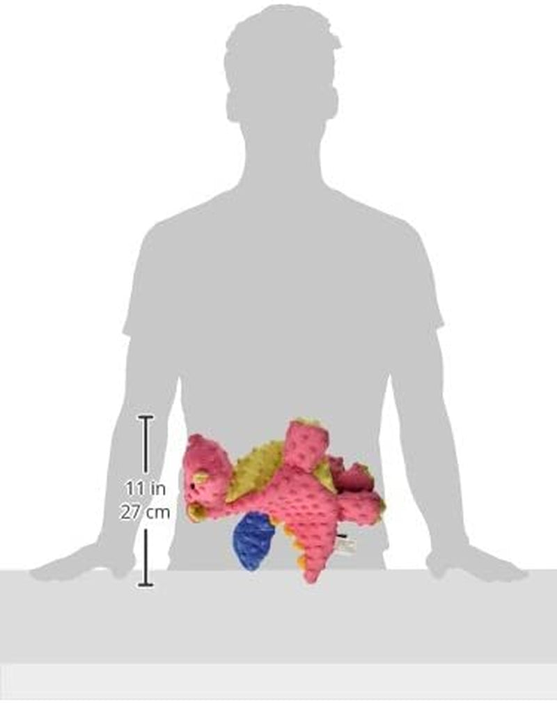 Bubble Plush Dragons Squeaky Dog Toy, Chew Guard Technology - Coral, Large