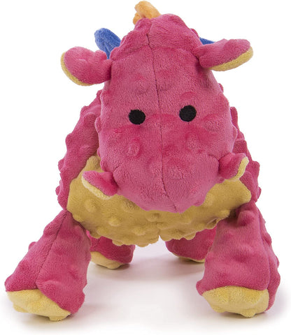 Bubble Plush Dragons Squeaky Dog Toy, Chew Guard Technology - Coral, Large