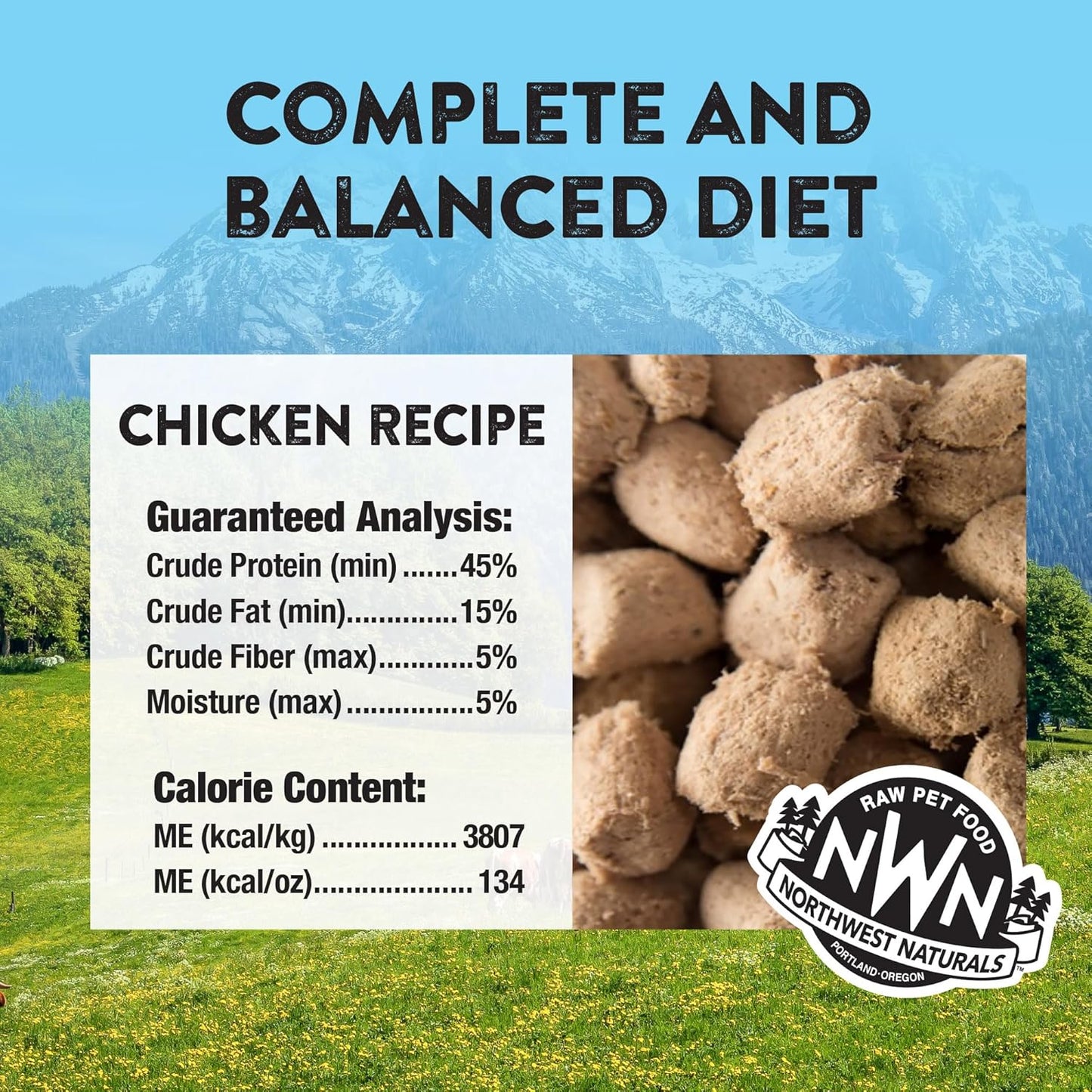 Freeze-Dried Chicken Cat & Kitten Food – Bite-Sized Nibbles – Healthy, Limited, Human-Grade Ingredients, All-Natural, High-Protein Raw Diet – Complete & Balanced, Made in USA, 11 Oz