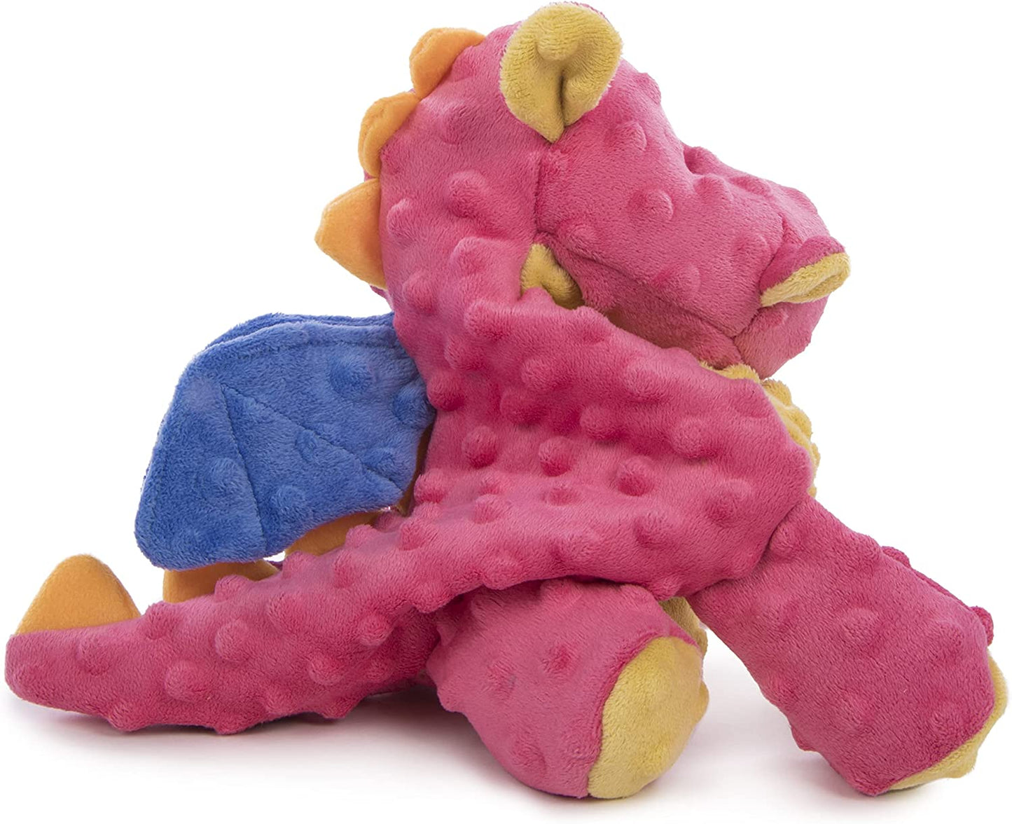 Bubble Plush Dragons Squeaky Dog Toy, Chew Guard Technology - Coral, Large