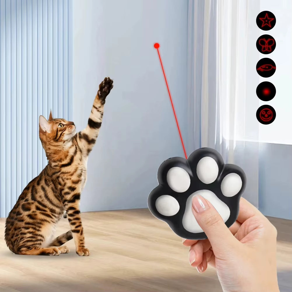 Funny Laser Pet Toys Rechargeable 5 Adjustable Patterns for Pet Dog Cats Interactive Kitten Training Chaser Cat Pets Accessories