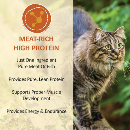 Healthy Cat Treats, Freeze Dried Human-Grade Wild-Caught Tuna, Protein Rich for Training, Weight Control Treats, Made in the USA, 1 Ounce