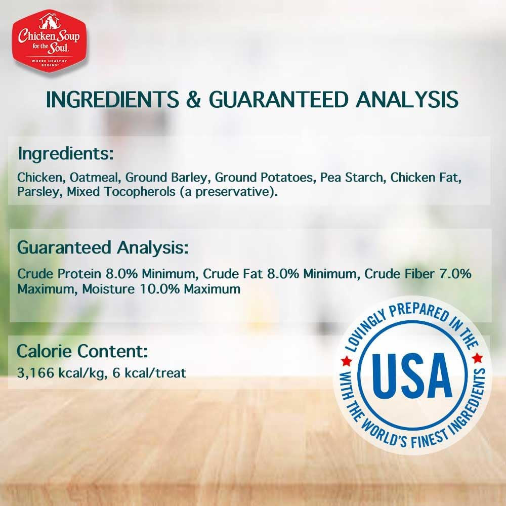 Pet Food Crunchy Bites Dog Treats, Chicken, 12 Ounce Bag | Soy, Corn & Wheat Free, No Artificial Flavors or Preservatives