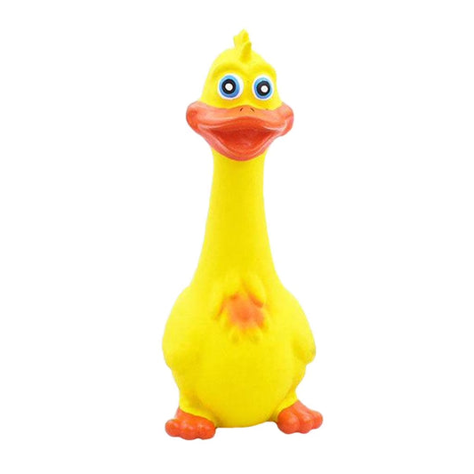 Squawking Squeaker Rubber Chicken Dog Toys - Rubber Shrilling Squeaky and Screaming Chicken Dog Pets or Kids 19X7Cm