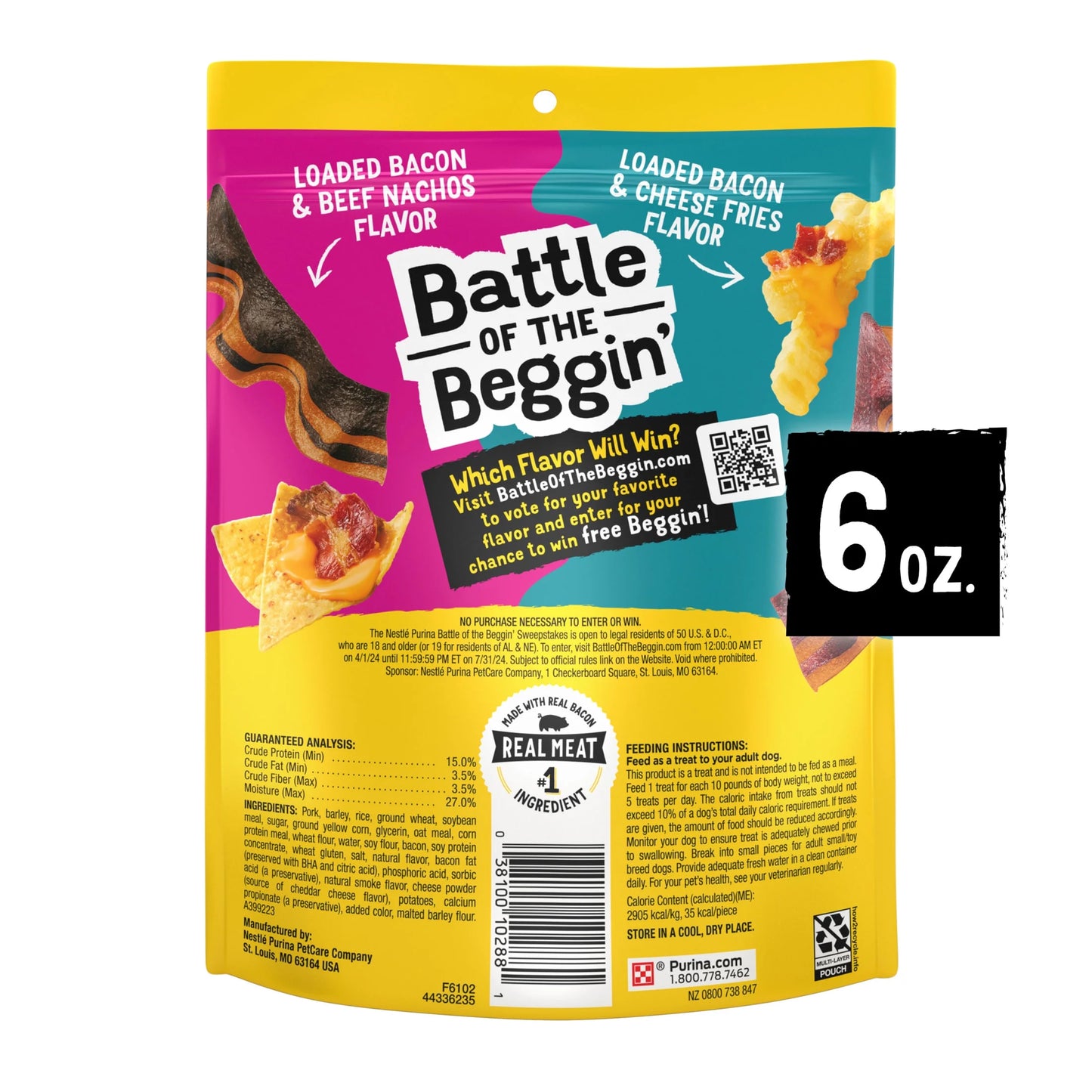 Purina Beggin’ Loaded Bacon and Cheese Fries Flavor Treats for Dogs